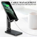 Cell Phone Stand Desktop Holder Tablet Stand Mount Mobile Phone Desktop Tablet Holder Table Cell Foldable Extend Support Desk Mobile Phone Holder Stand